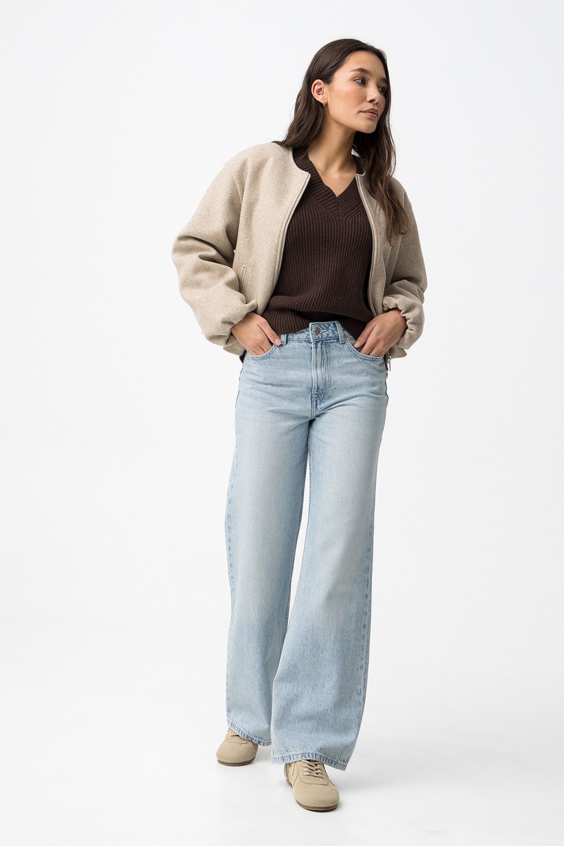 BONNYE WIDE LEG JEANS - LIGHT BLUE