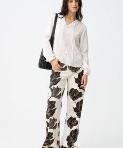 BONNYE WIDE LEG JEANS - FLOWER PRINT