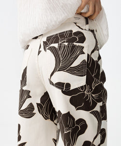 BONNYE WIDE LEG JEANS - FLOWER PRINT