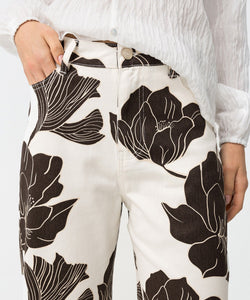 BONNYE WIDE LEG JEANS - FLOWER PRINT