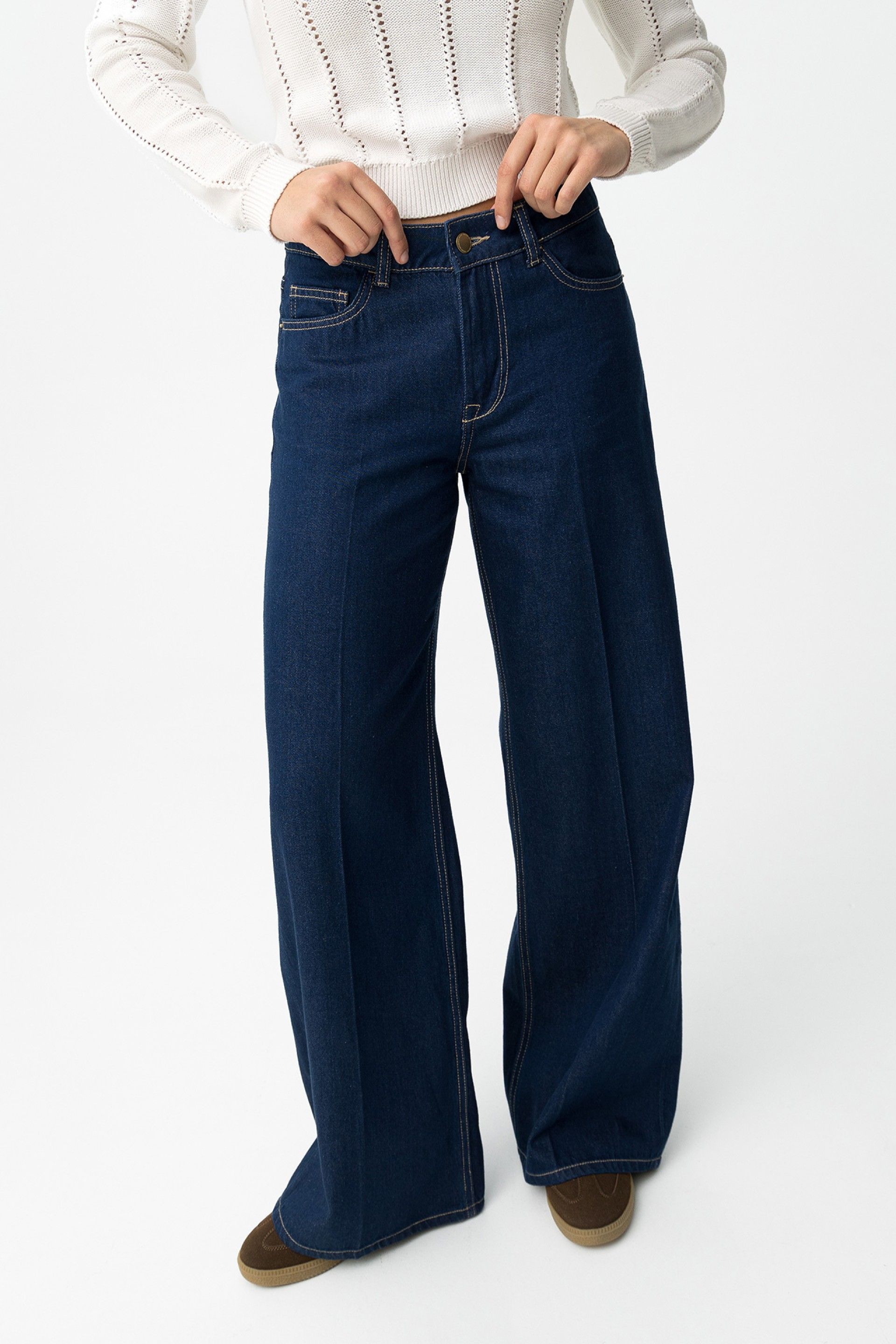 CELINE STITCH JEANS - DARK BLUE DENIM