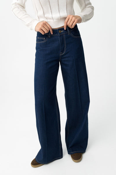 CELINE STITCH JEANS - DARK BLUE DENIM