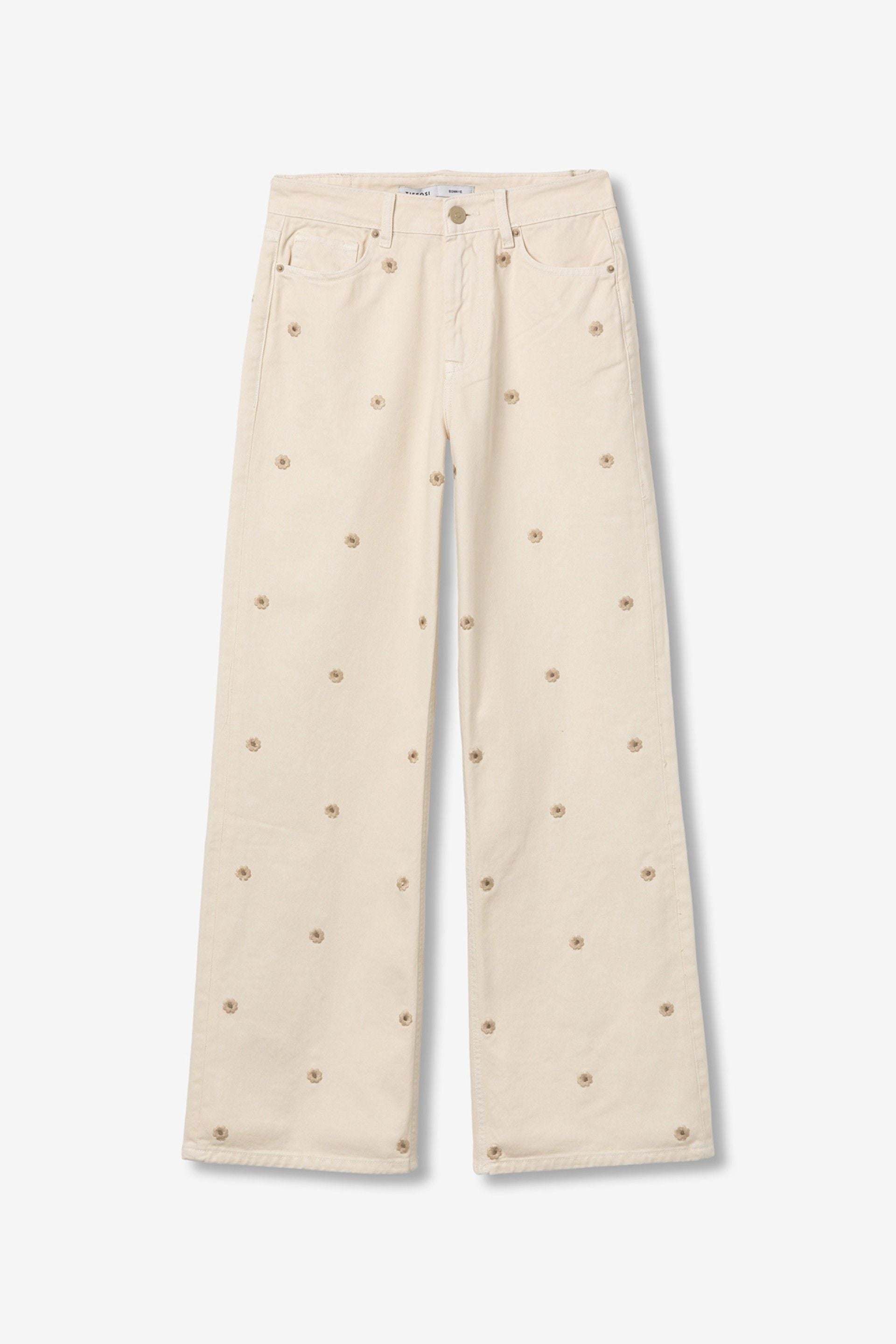 BONNYE WIDE LEG JEANS - DAISY BEIGE