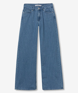 CELINE WIDE LEG JEANS - LIGHT BLUE STRIPE