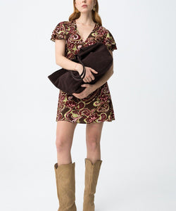 CLARICE DRESS - CHOCOLATE BROWN