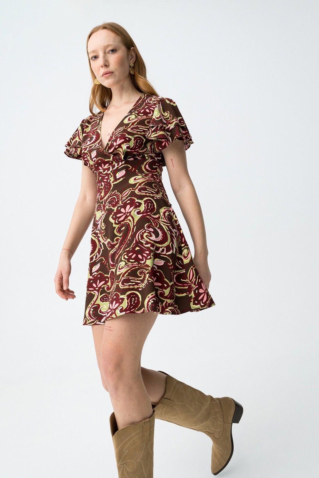 CLARICE DRESS - CHOCOLATE BROWN