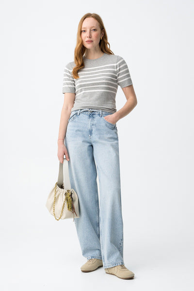 AVA BARREL JEANS - LIGHT BLUE