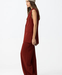 PORTET PANTS - LIPSTICK RED