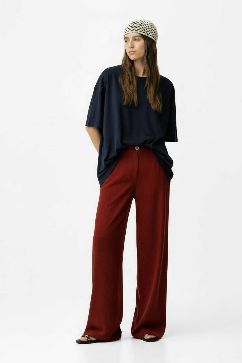 PORTET PANTS - LIPSTICK RED