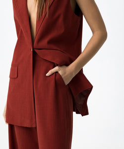 PORTET PANTS - LIPSTICK RED