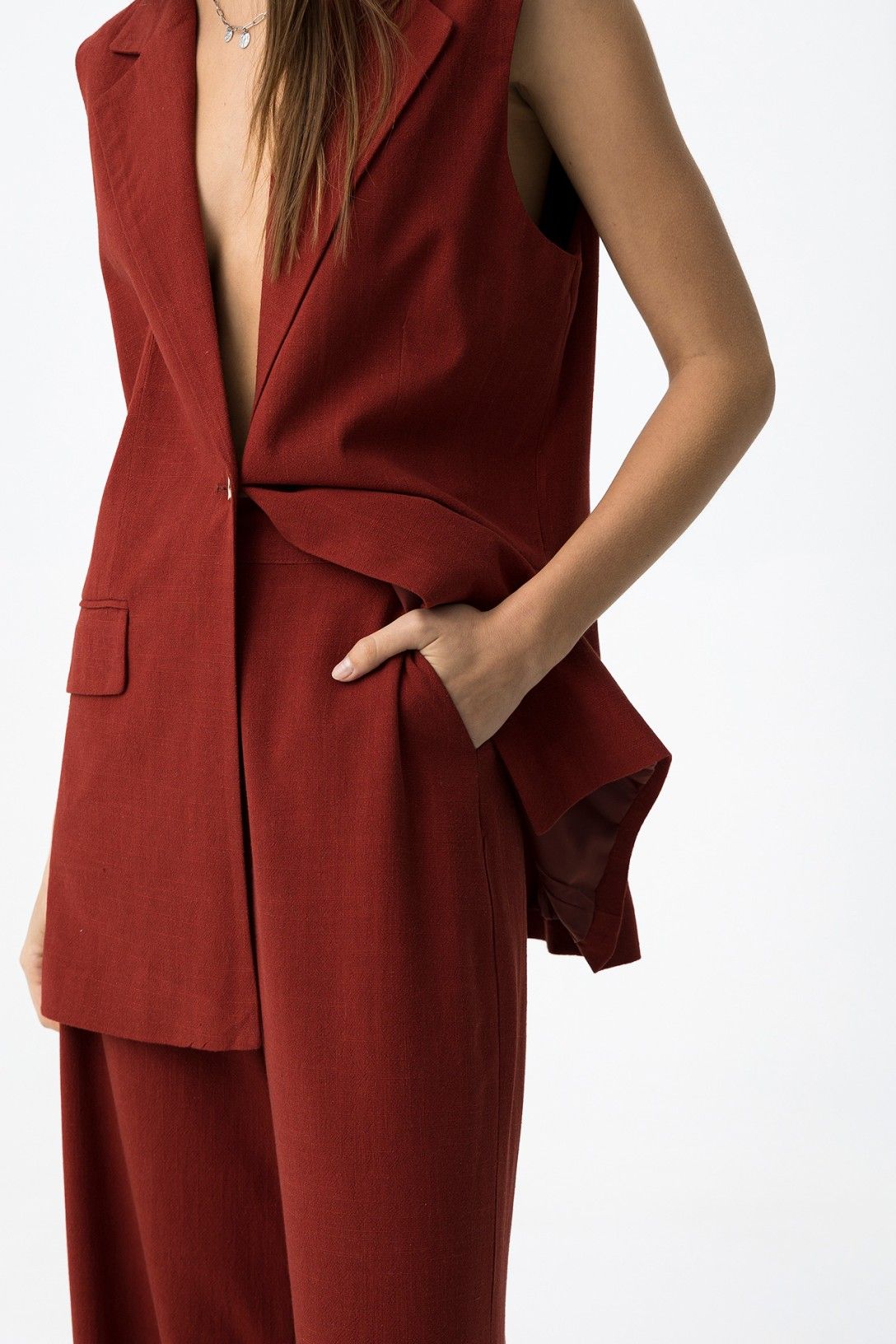 PORTET PANTS - LIPSTICK RED