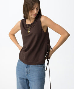 BRESHA TOP - CHOCOLATE BROWN