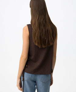 BRESHA TOP - CHOCOLATE BROWN