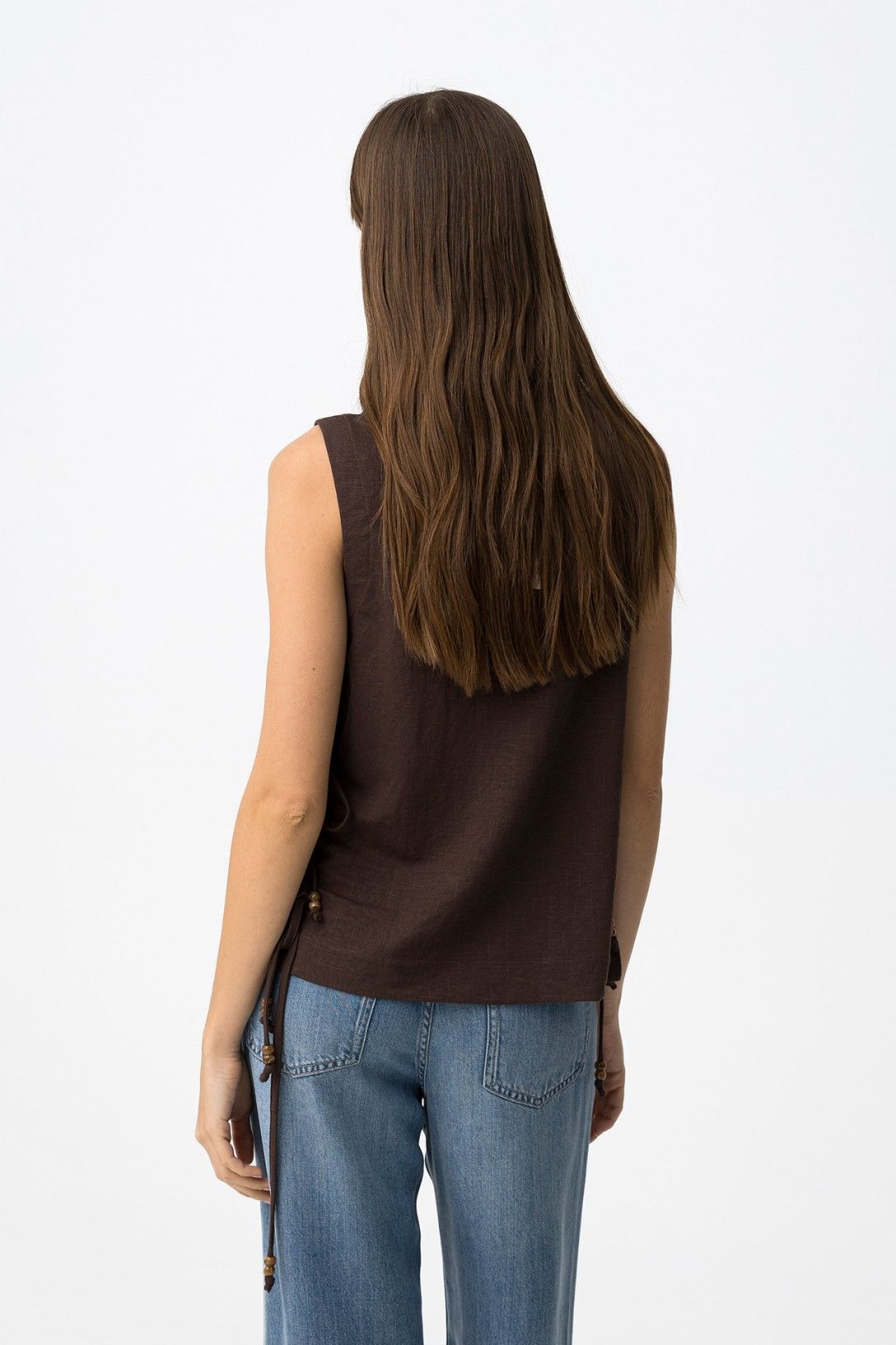 BRESHA TOP - CHOCOLATE BROWN