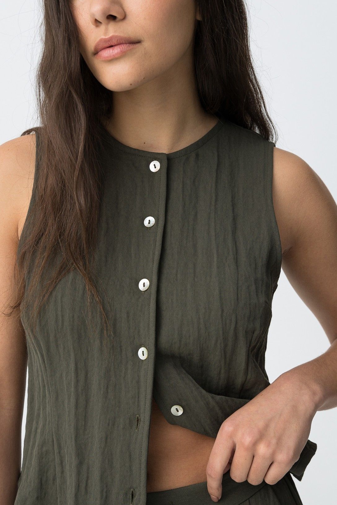 AUGUSTA GILET - PATINA GREEN