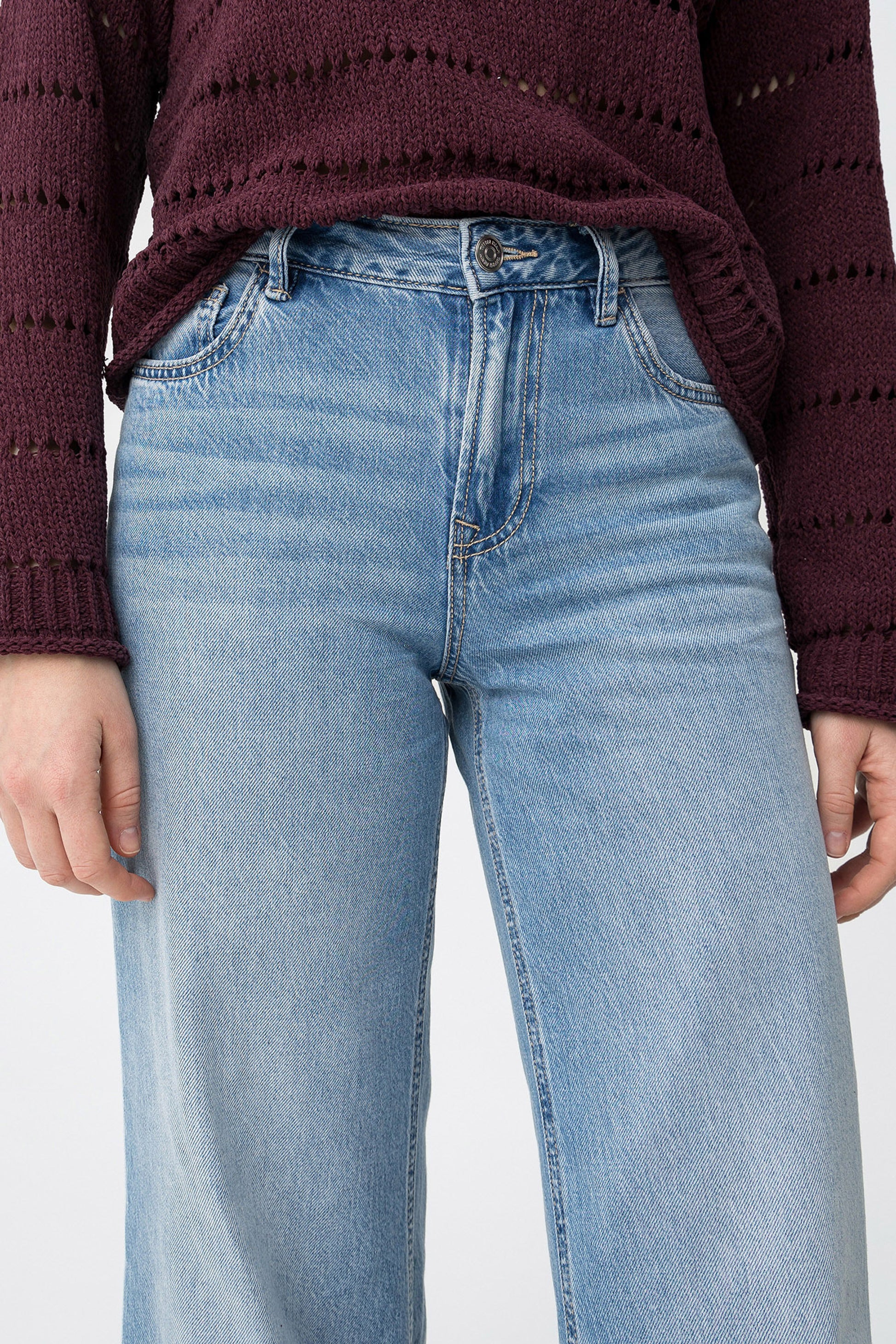 CELINE WIDE LEG JEANS - MEDIUM BLUE