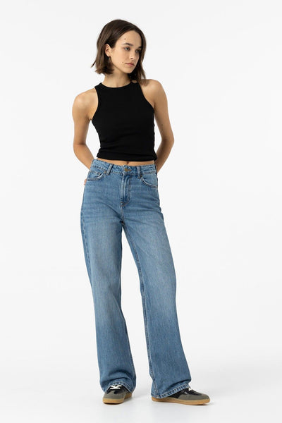 BONNYE WIDE LEG JEANS - MEDIUM BLUE