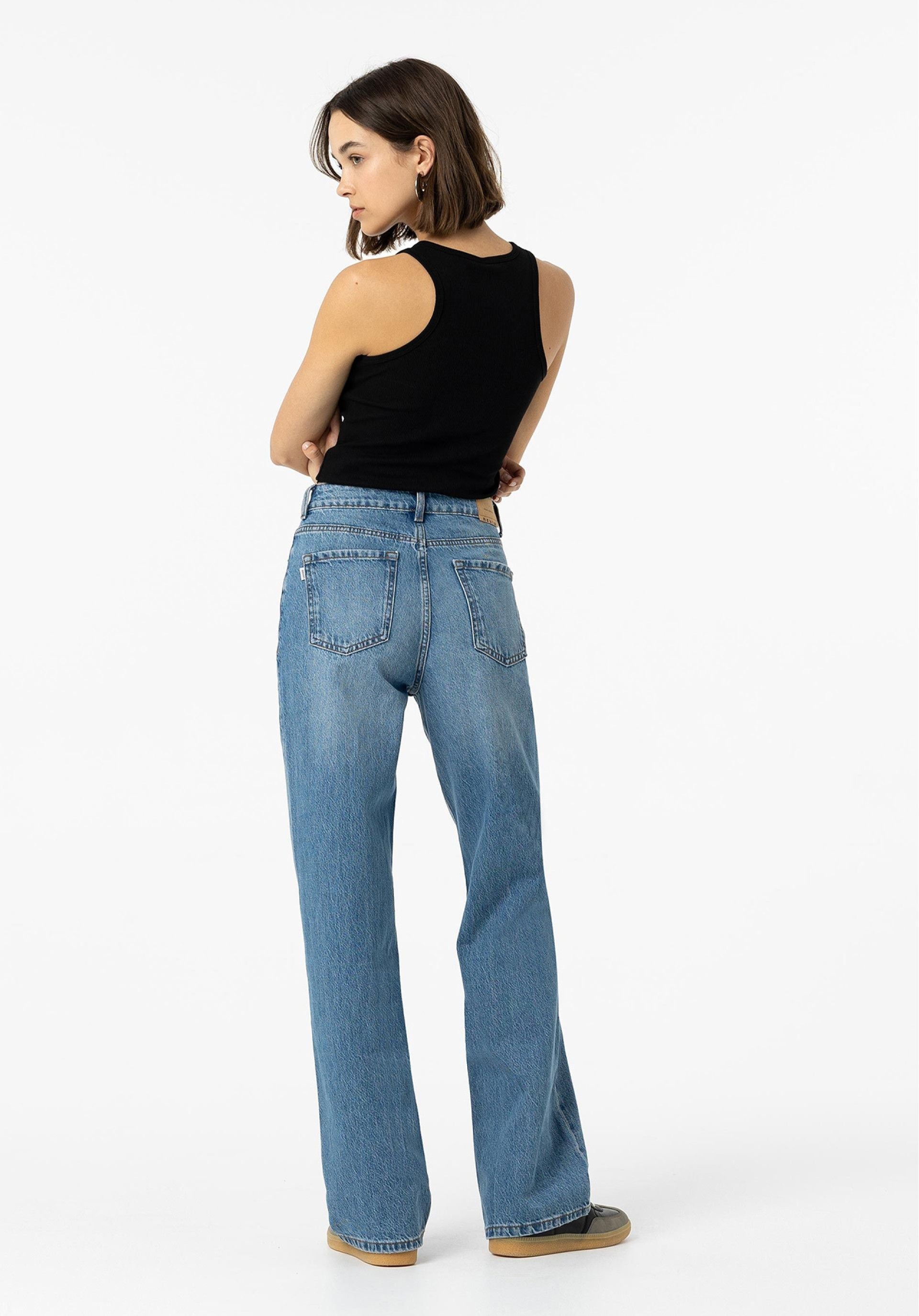 BONNYE WIDE LEG JEANS - MEDIUM BLUE
