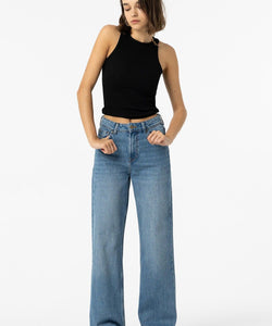 BONNYE WIDE LEG JEANS - MEDIUM BLUE