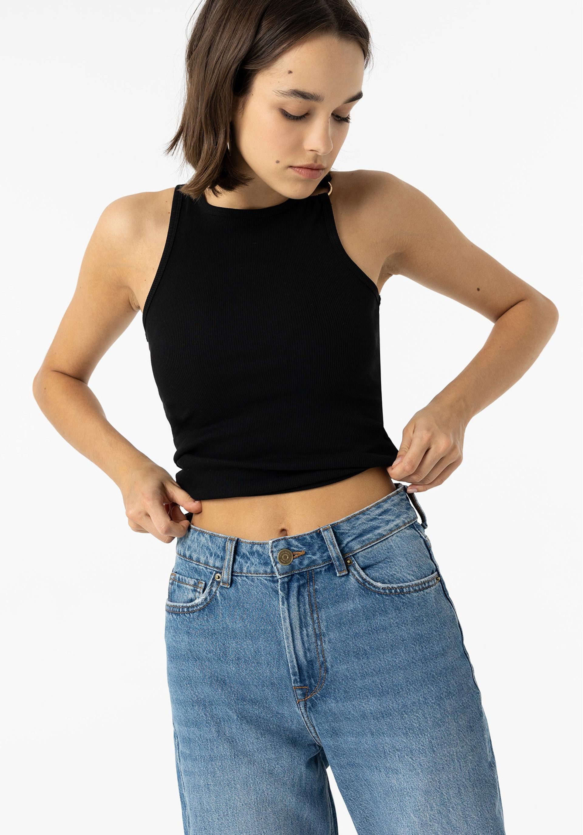 BONNYE WIDE LEG JEANS - MEDIUM BLUE