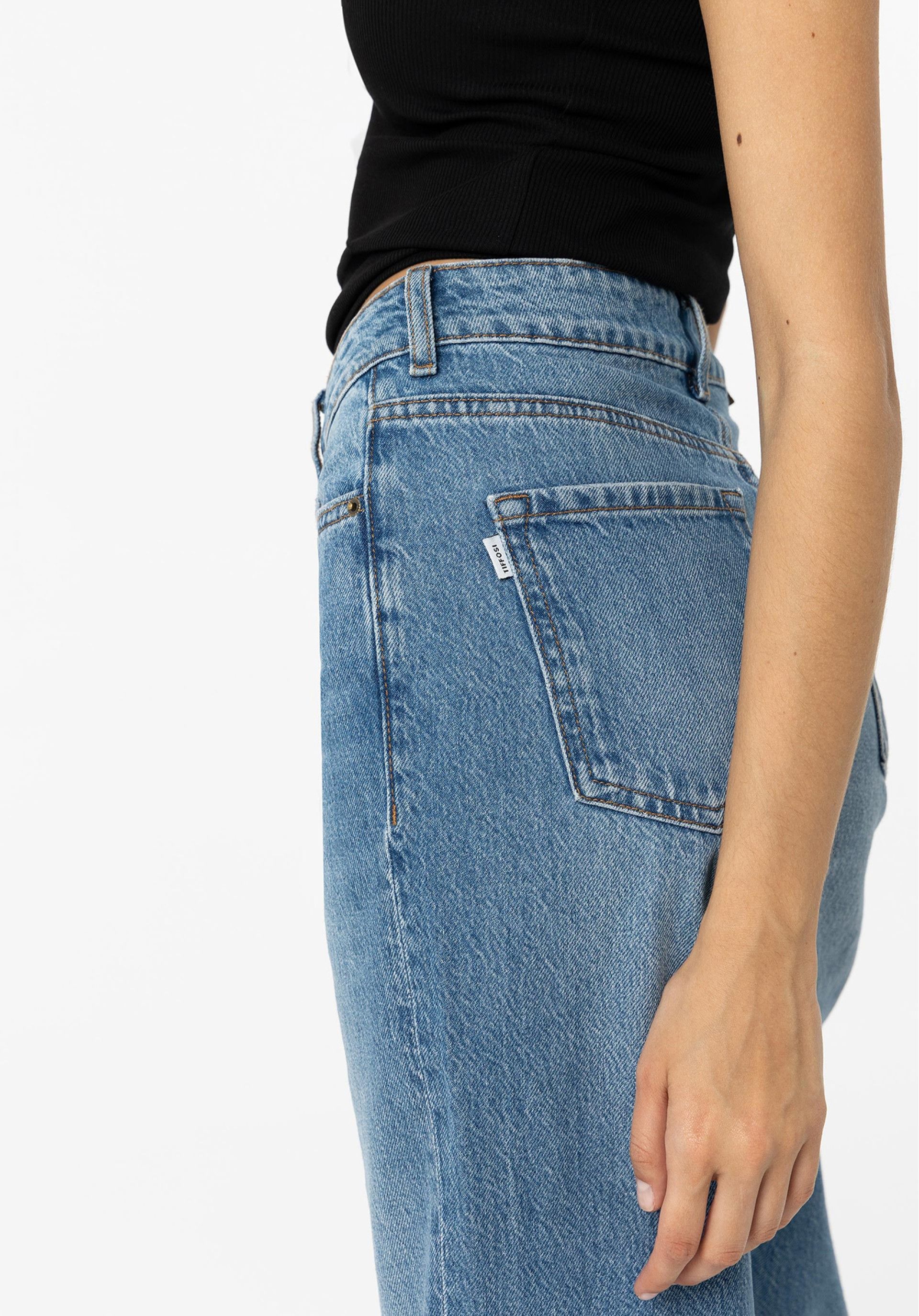 BONNYE WIDE LEG JEANS - MEDIUM BLUE