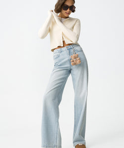 BONNYE WIDE LEG JEANS - LIGHT BLUE