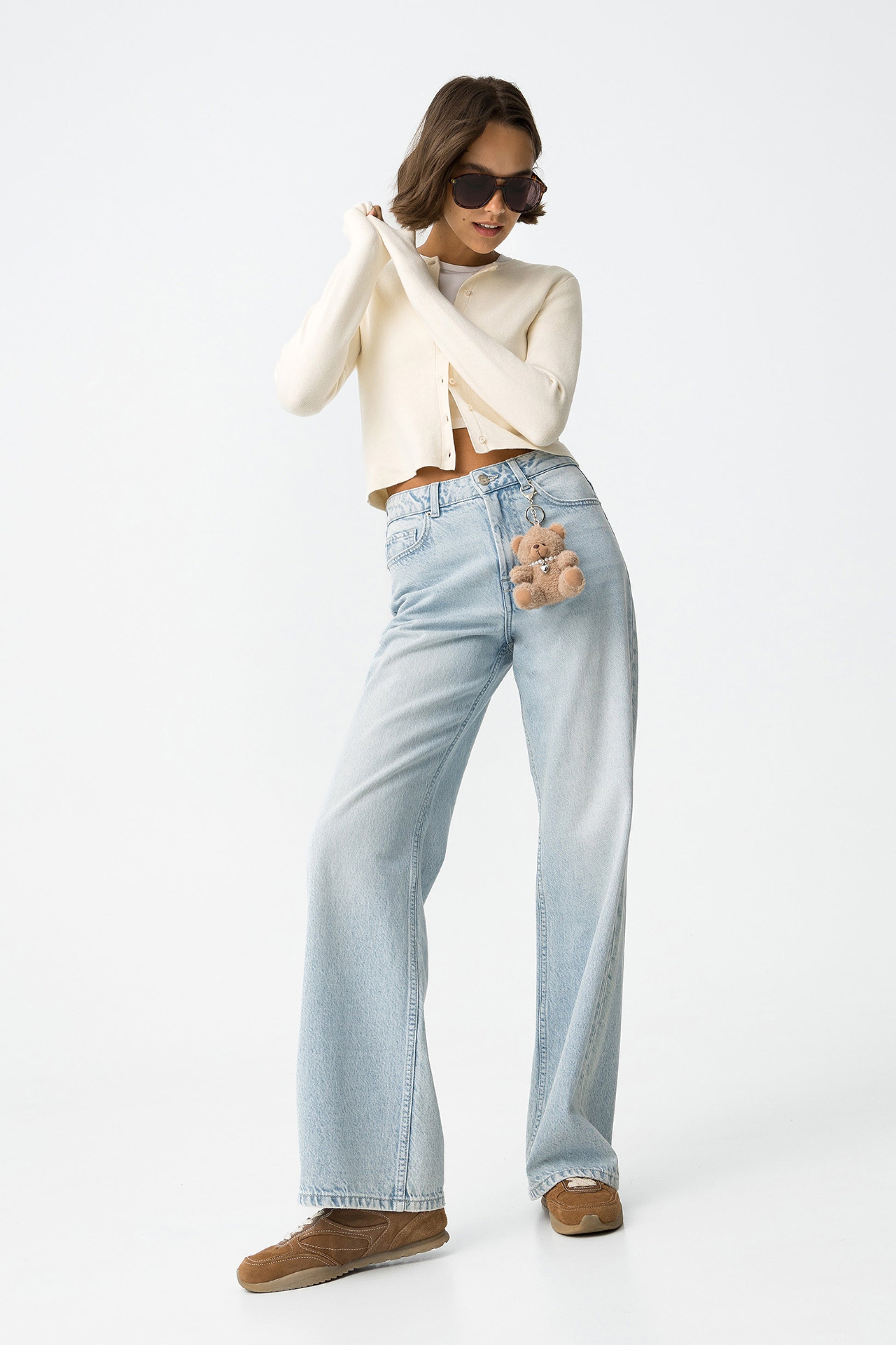 BONNYE WIDE LEG JEANS - LIGHT BLUE