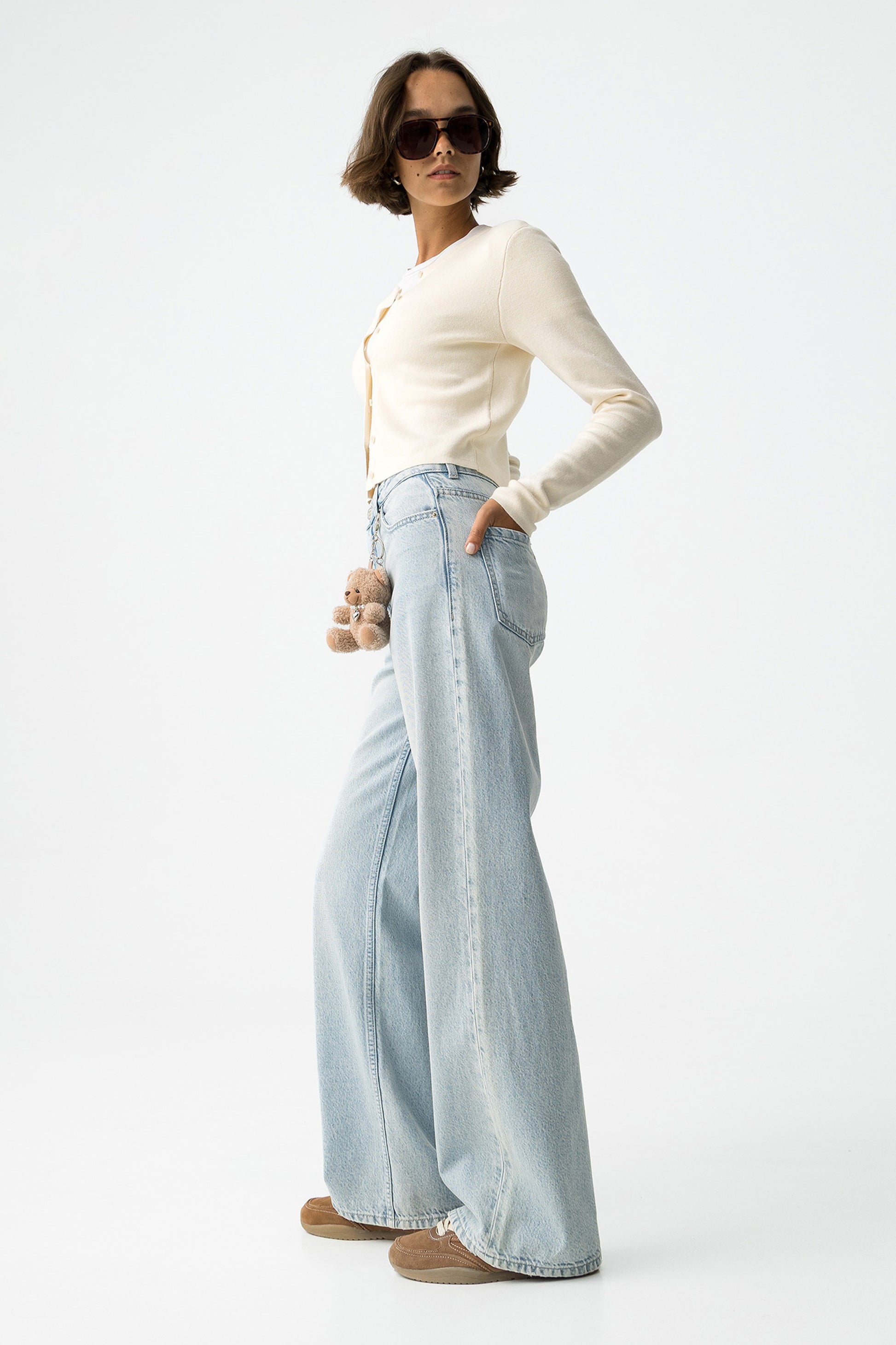 BONNYE WIDE LEG JEANS - LIGHT BLUE