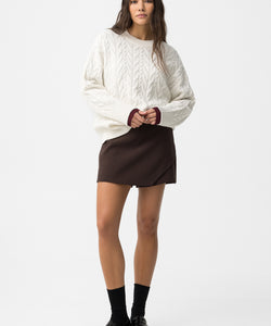 PEPPER SKORT - CHOCOLATE BROWN