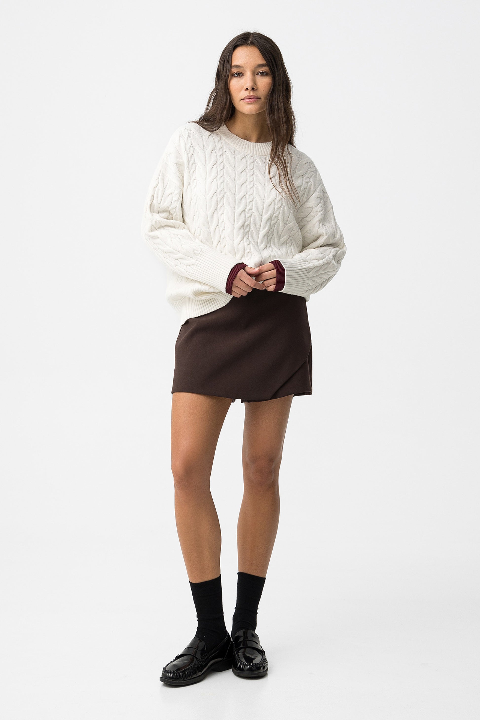 PEPPER SKORT - CHOCOLATE BROWN