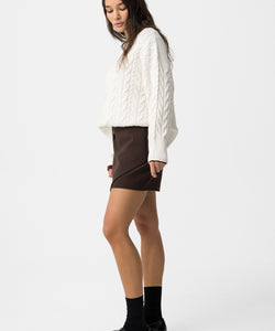 PEPPER SKORT - CHOCOLATE BROWN