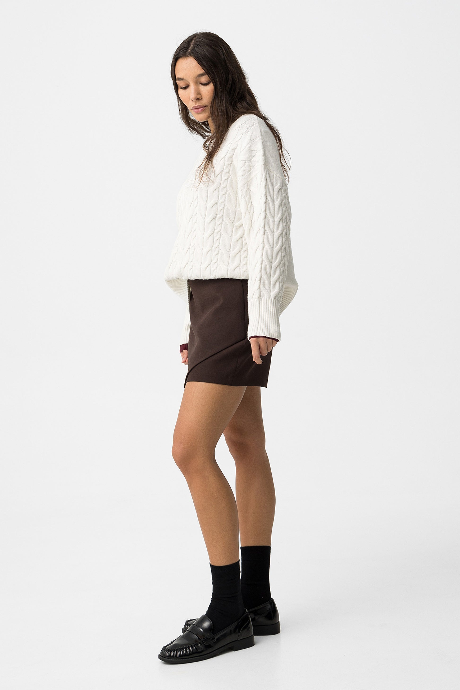 PEPPER SKORT - CHOCOLATE BROWN