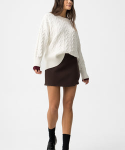 PEPPER SKORT - CHOCOLATE BROWN