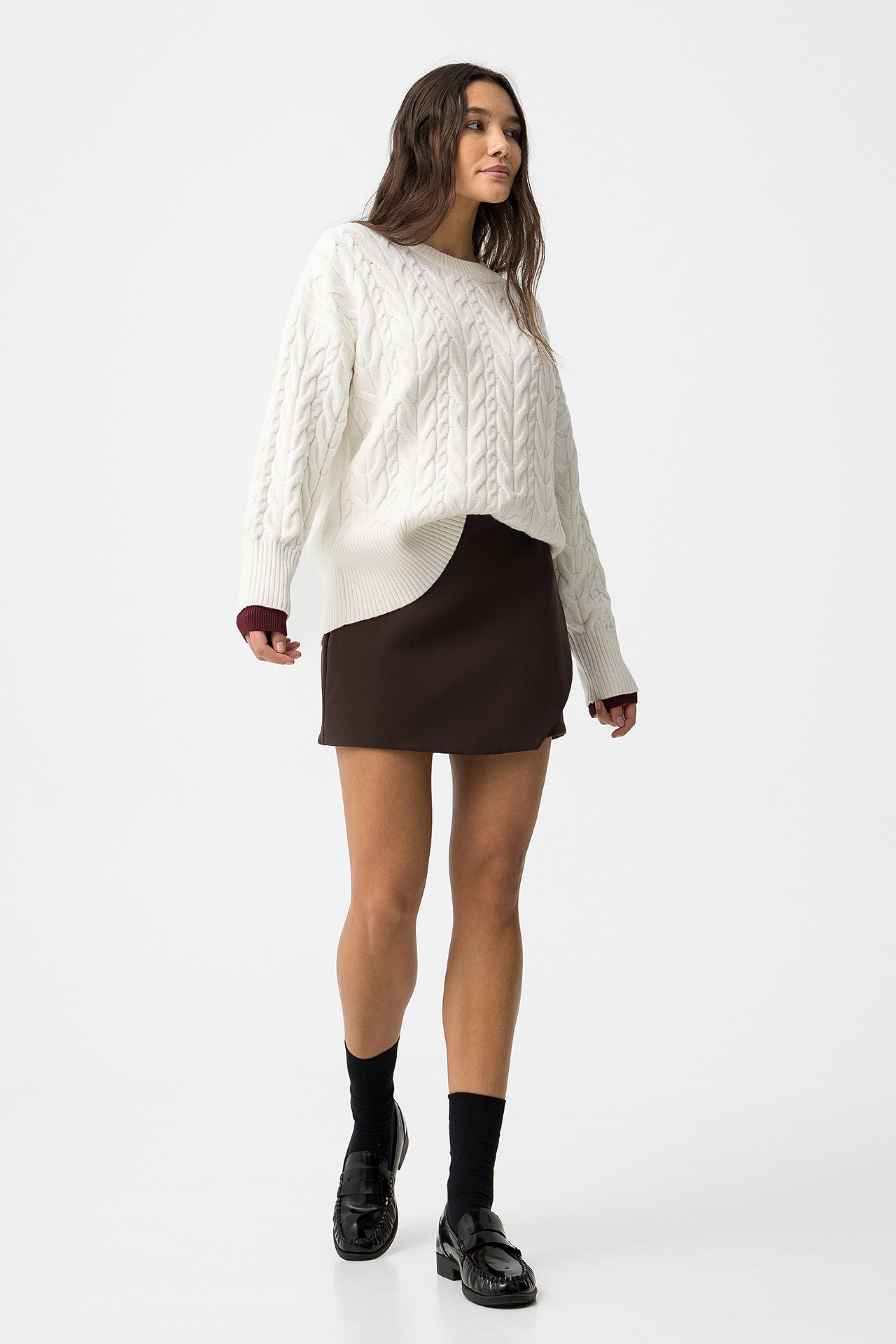 PEPPER SKORT - CHOCOLATE BROWN