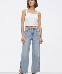 CELINE WIDE LEG JEANS - BLUE