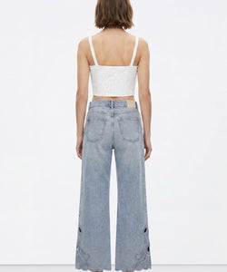 CELINE WIDE LEG JEANS - BLUE