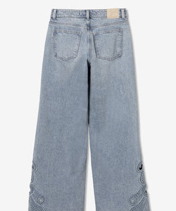 CELINE WIDE LEG JEANS - BLUE