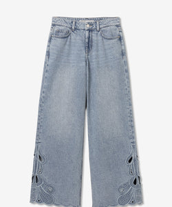 CELINE WIDE LEG JEANS - BLUE