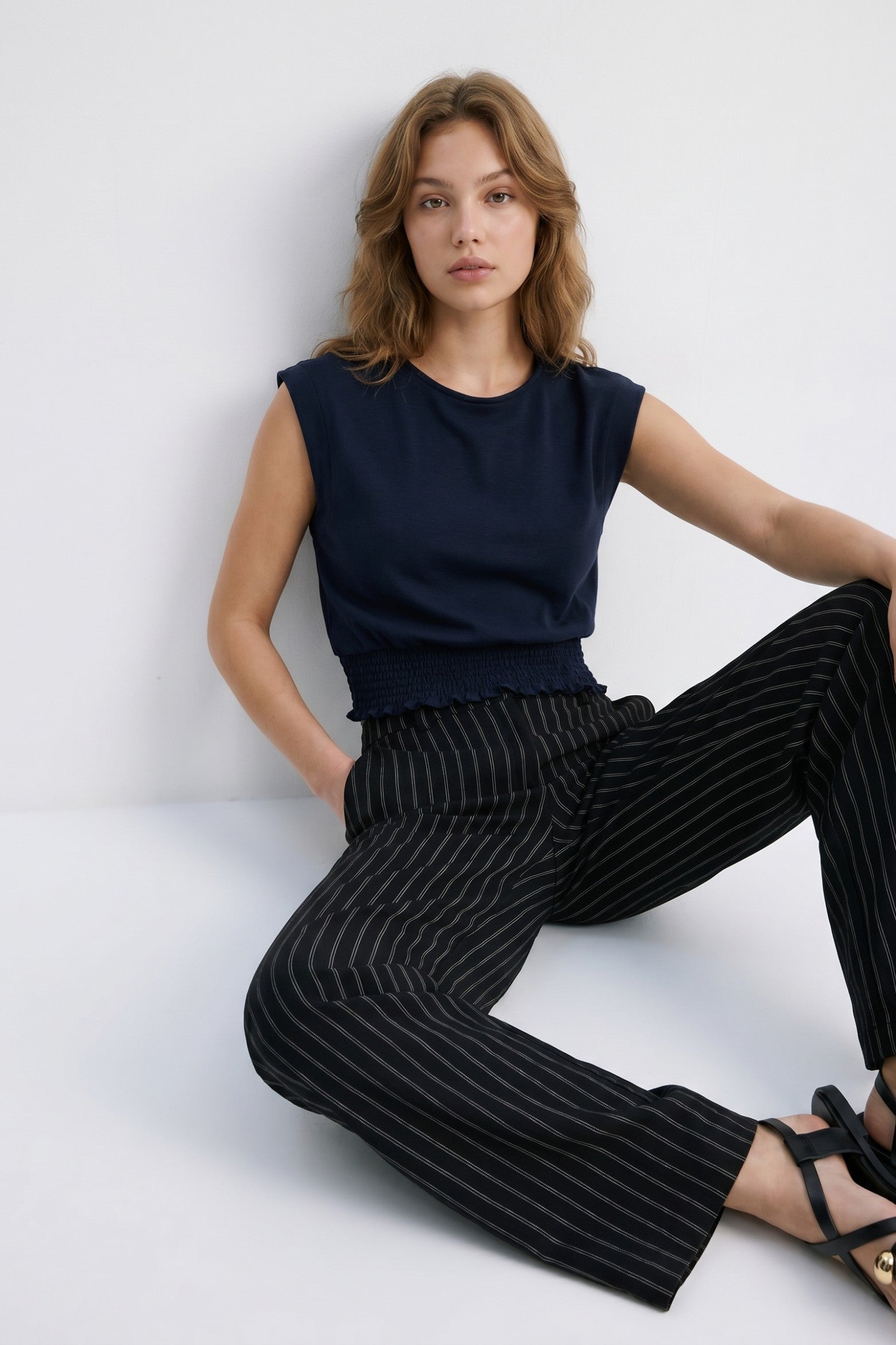 MACY TOP - NAVY