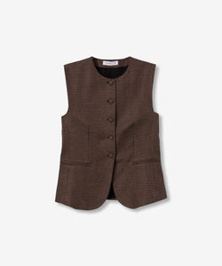 NECTARINA GILET - BROWN
