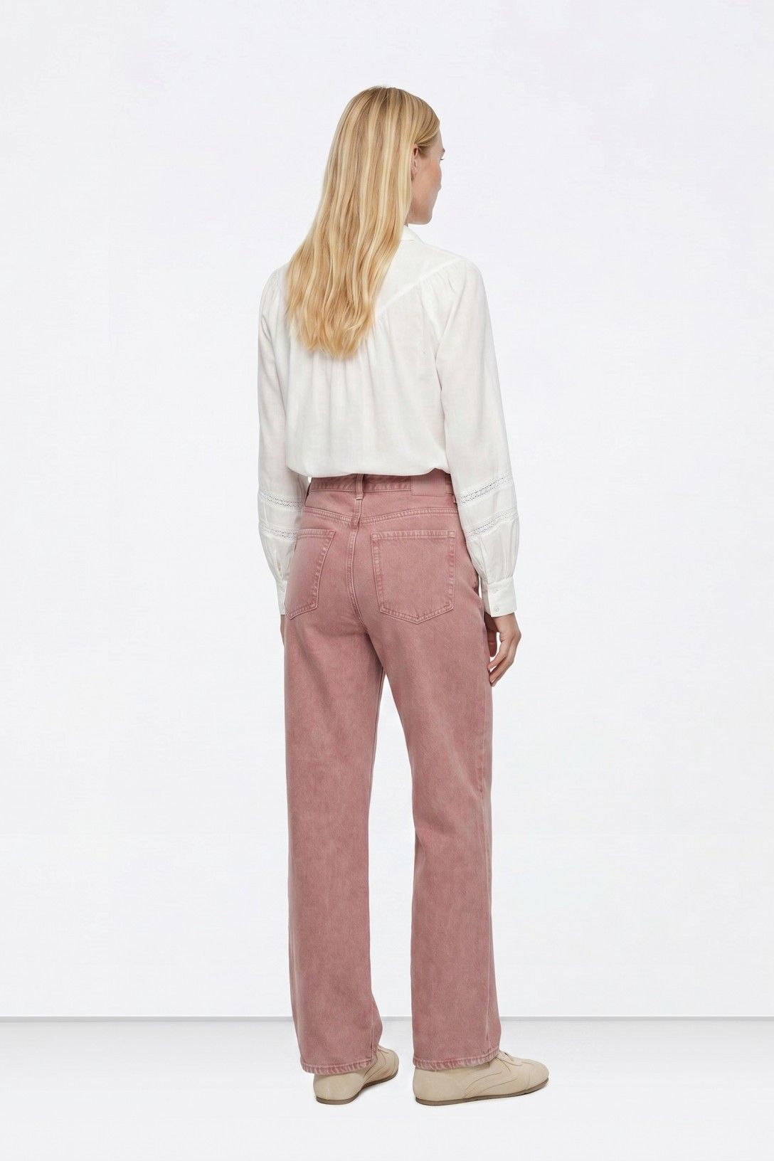 CELINE WIDE LEG JEANS - PINK