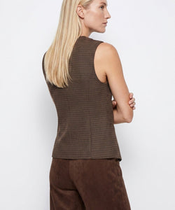 NECTARINA GILET - BROWN