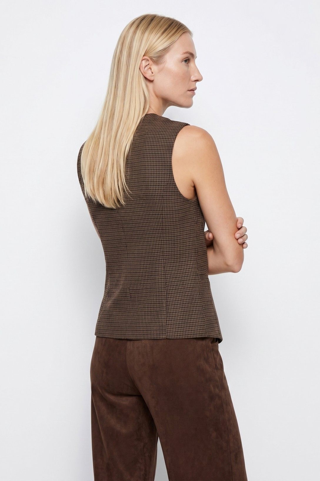 NECTARINA GILET - BROWN