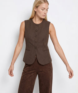 NECTARINA GILET - BROWN