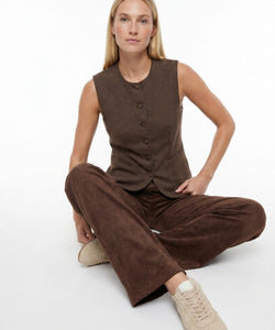 NECTARINA GILET - BROWN