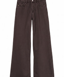 CELINE WIDE LEG JEANS - BROWN