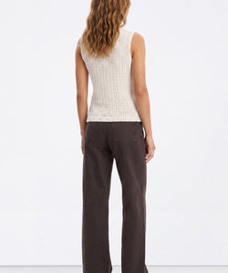 CELINE WIDE LEG JEANS - BROWN