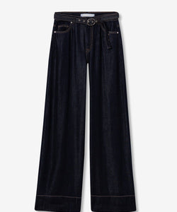 JULIET WIDE LEG PANTS - DARK BLUE