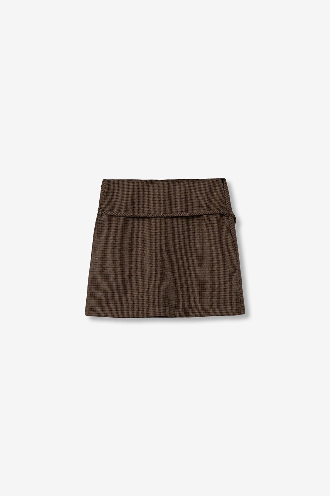NECTARINA SKORT - CHECKED BROWN