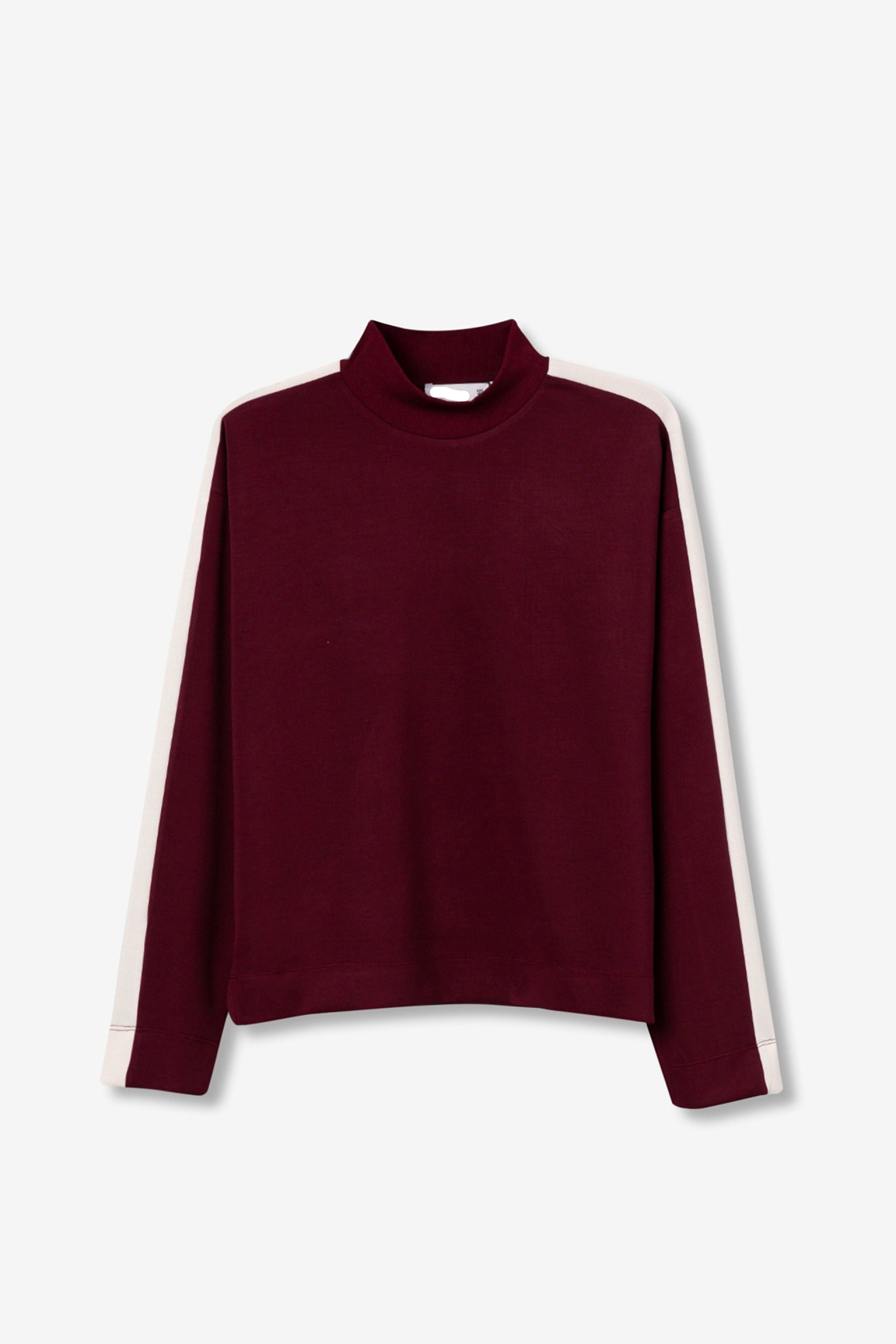 VANNY TURTLENECK TOP - BORDEAUX